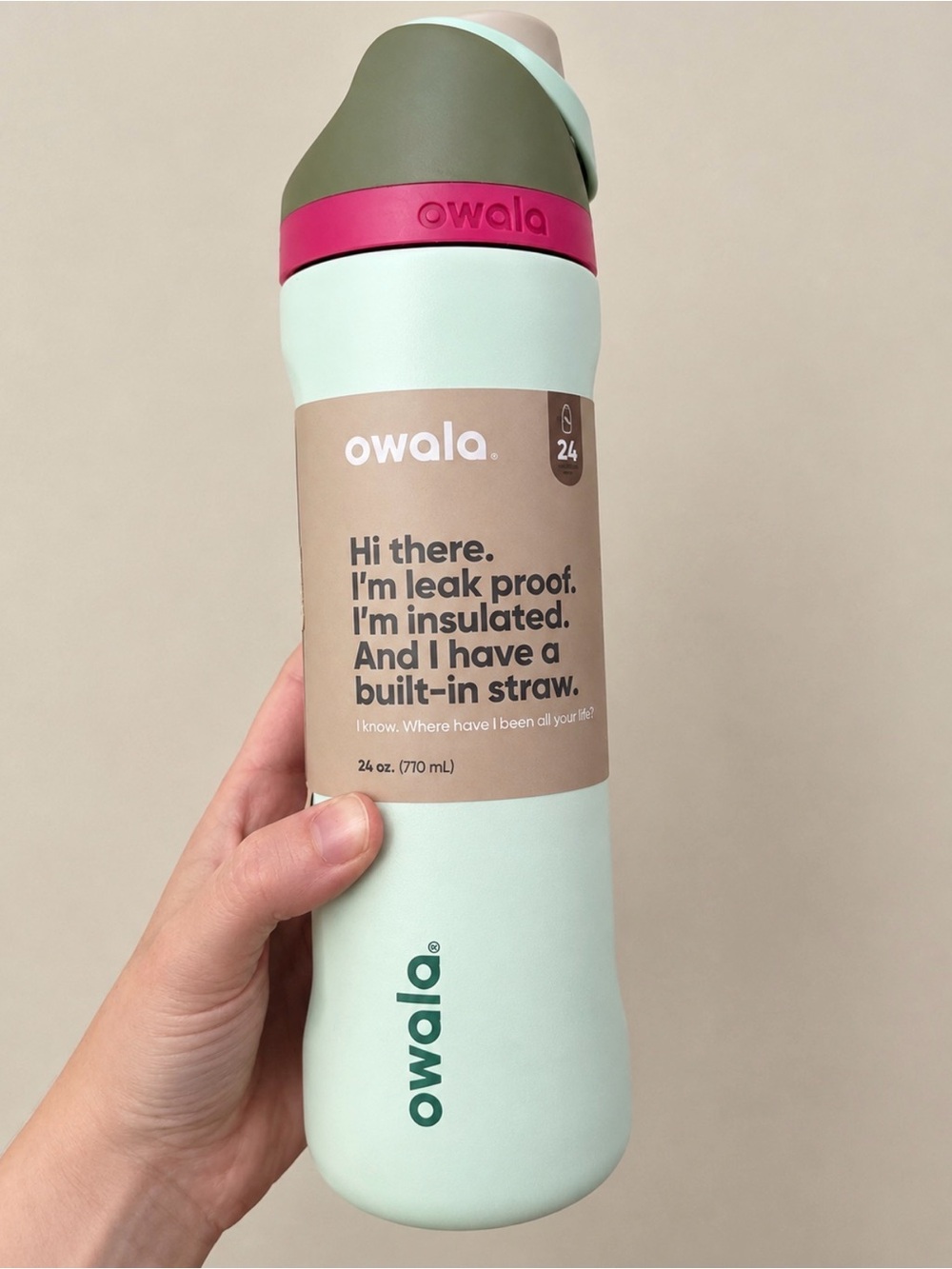 New Owala 24oz Alpine Sport Water Bottle